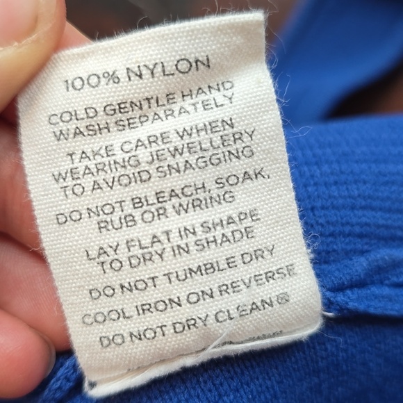 Glassons Blue Ribbed Crop Tank Top - Picture 4 of 4